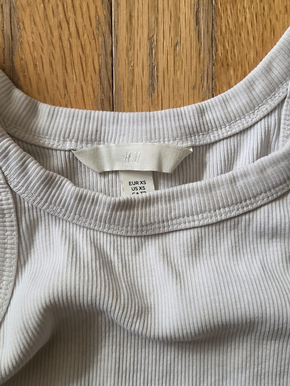 H&M Ribbed White Tank XS - Picture 2 of 6
